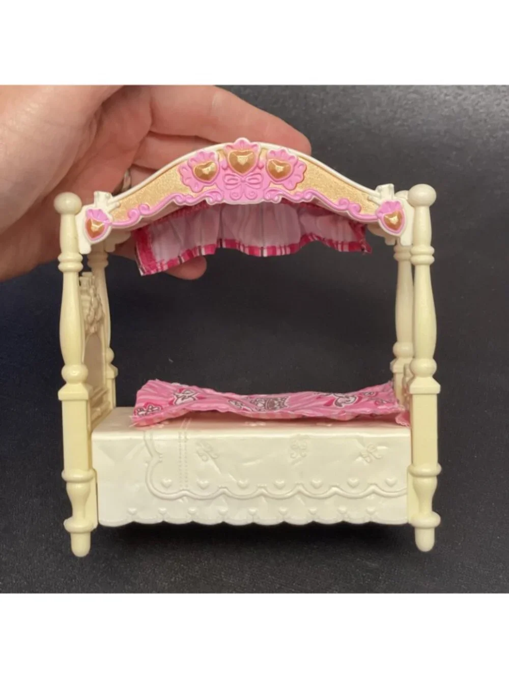 Canopy Bed Loving Family Furniture Girls Bedroom Fisher Price 2009 Pink